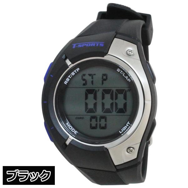 T-SPORTSティースポーツ10気圧防水デジタルウォッチ150ラップ腕時計