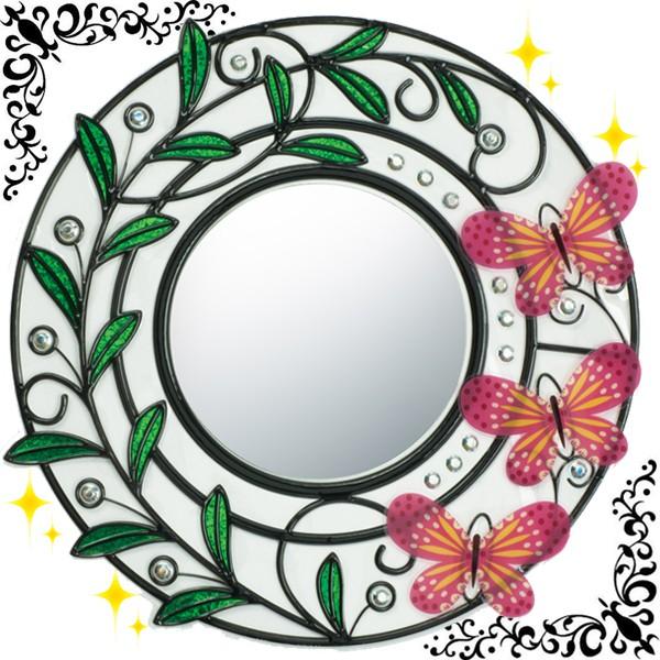 割れない!貼るだけステンドミラー(鏡,お風呂場,浴室,曇らない,曇り