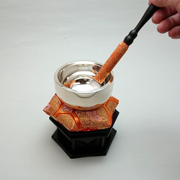 銀製おりん3.5寸(りん台付き）(内閣総理大臣賞受賞 金工作家 大淵光則