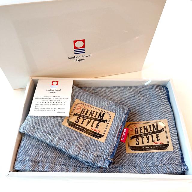 日本製今治産 デニム風ガーゼタオル デニムN フェイス