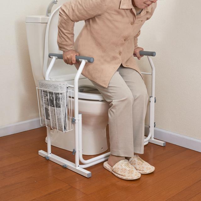 けいこ 立ち座り補助用 室内 手すり (簡単折りたためるタイプ) ヤフー1位 手すり 置き型 立ち上がり 置くだけ 3段/75.5cm 2個セット