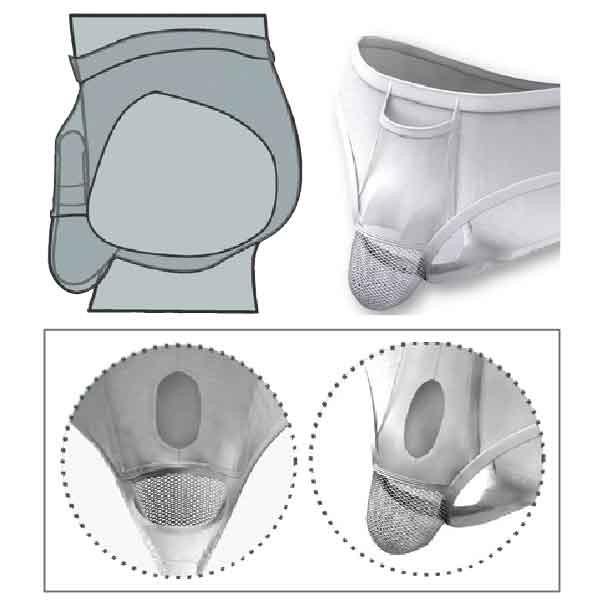 メンズ爽快トランクス(同色3枚組)(健康促進,男性用,独立パンツ,下着