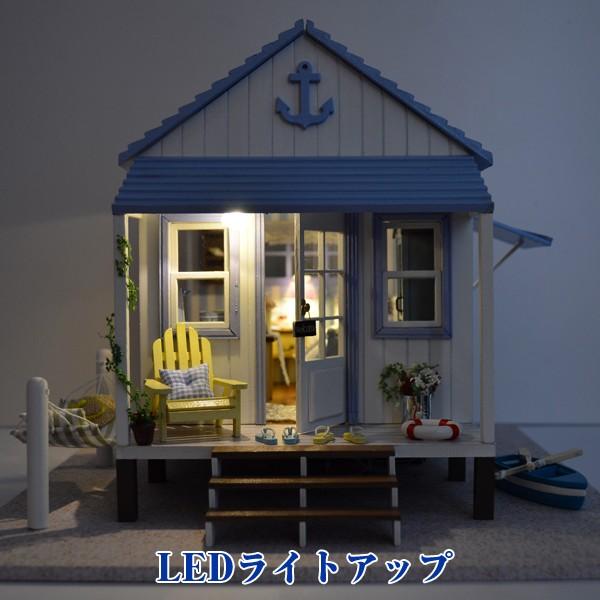 ミニチュアハンドメイドハウス「海沿いの別荘」(ミニチュアハウス 