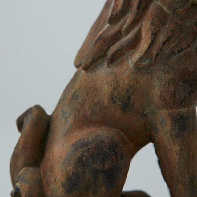 ミニ仏像TanaCOCORO[掌]WOOD「 狛犬」 (木彫 卓上ミニ仏像 仏像