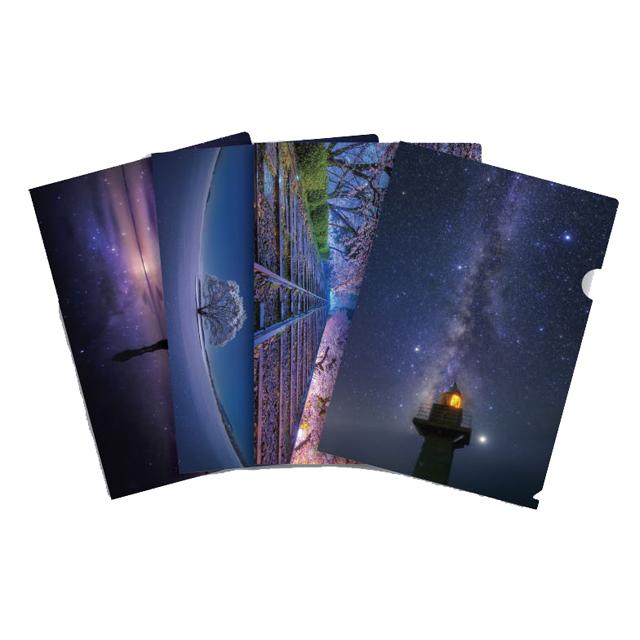 KAGAYA カガヤ　アンドロメダ　希少版画　保証書有り KAGAYAクリアファイル4柄セット A4サイズ 4種 星空写真 天文イラスト