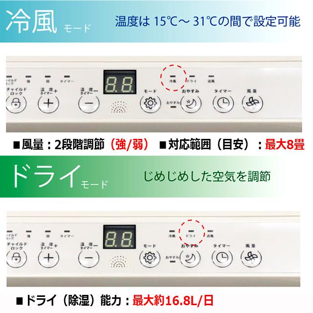 工事不要！NEWポータブルスポットクーラーWH 窓パネルセット 夏 扇風機