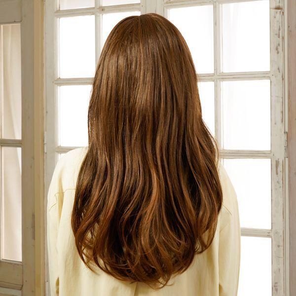 レディースウィッグ「メローウェーブ (ミルキーブラウン)」  (ファッションウィッグ フルウィッグ 女性用 かつら ロングヘア) レディースウィッグ「メローウェーブ (ミルキーブラウン