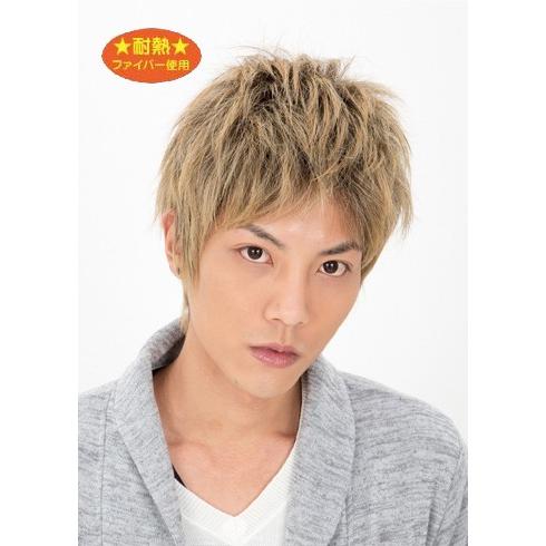 Lapin d’or Homme メンズウィッグ ストリームショート(ナチュラルブロンド)（ラパンドアール/フルウィッグ/髪/ヘアー） Lapin d'or Homme メンズウィッグ ストリームショート(ナチュラル