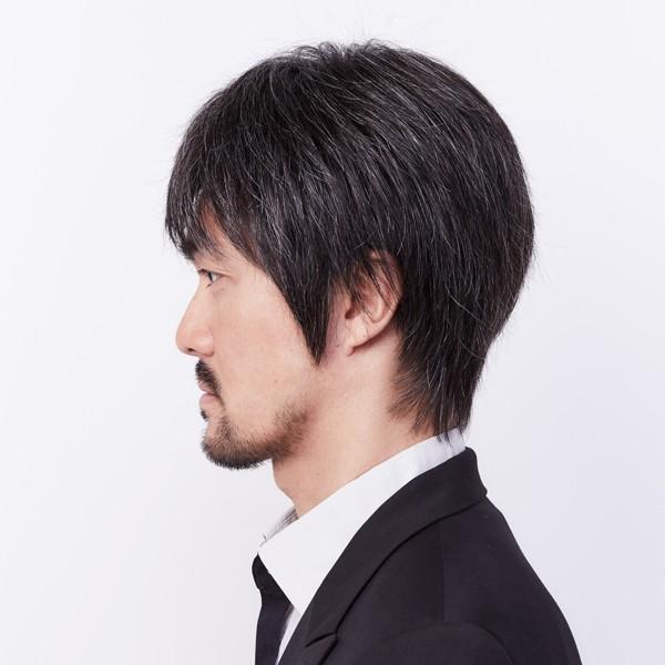メンズウィッグ「オム・リーブル」ベーシックスタイル03 グレー白髪