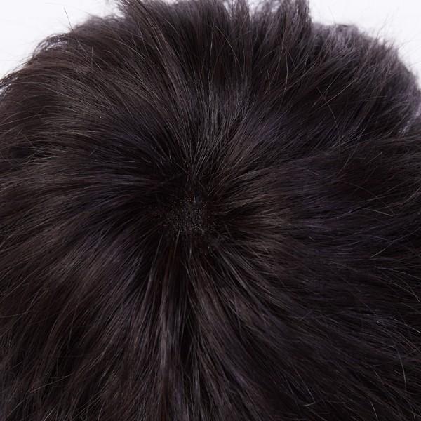 メンズウィッグ「オム・リーブル」カジュアルスタイル02 ナチュラルブラック（LIBRE 男性用かつら 高級ウィッグ 総手植え 白髪交じり) メンズウィッグ「オム・リーブル」カジュアルスタイル02 ナチュラル