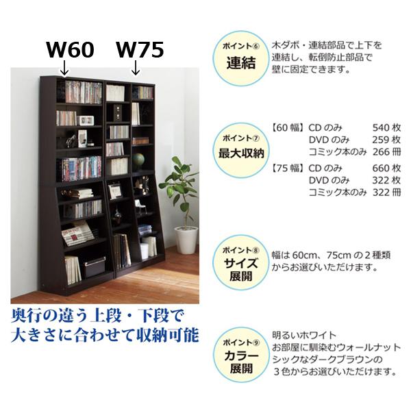 大容量ホームシェルフW75 (幅75cm 高さ180cm 本棚 書棚 収納 大容量ホームシェルフW75 (幅75cm 高さ180cm 本棚 書棚 収納
