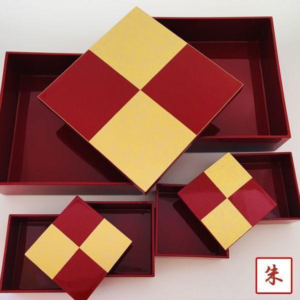 重箱「市松GOLD6.5寸二段オードブル重（中子付）」 (日本製 おせちお