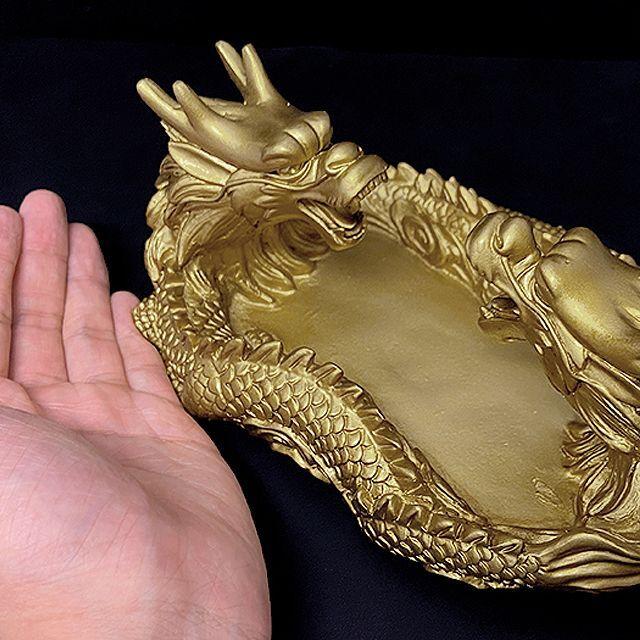 風水・開運祈願「双龍浄化皿」 (開運皿 龍の置物 双龍開運グッズ