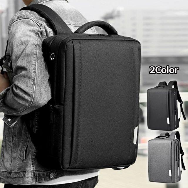 メンズ 超撥水 防水 リュック ビジネスバッグ 梅雨 (大容量 13ポケット