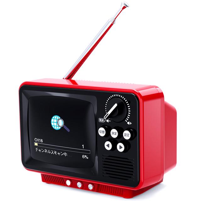 【昭和レトロ】動作品 ブラウン管 ポータブルテレビ 専用アダプタ＆ケーブル付き WINTECH昭和レトロなブラウン管テレビのようなワンセグTV＆