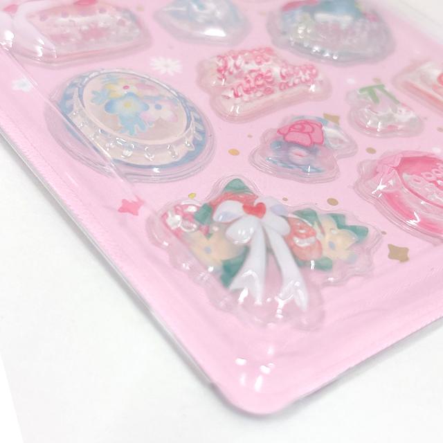 きゅるるんシールハッピーミックス3種セット 爆買 立体 シール 3枚組