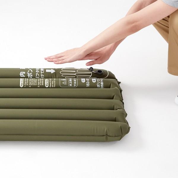 ポンプ内蔵！災害対策用エアマット「ポンプインエアマット」(災害対策用 防災用 コンパクト収納 キャンプ 車中泊 エアーマットレス 耐荷重200kg 災害用 避難用） ポンプ内蔵！災害対策用エアマット「ポンプインエアマット」(災害対策