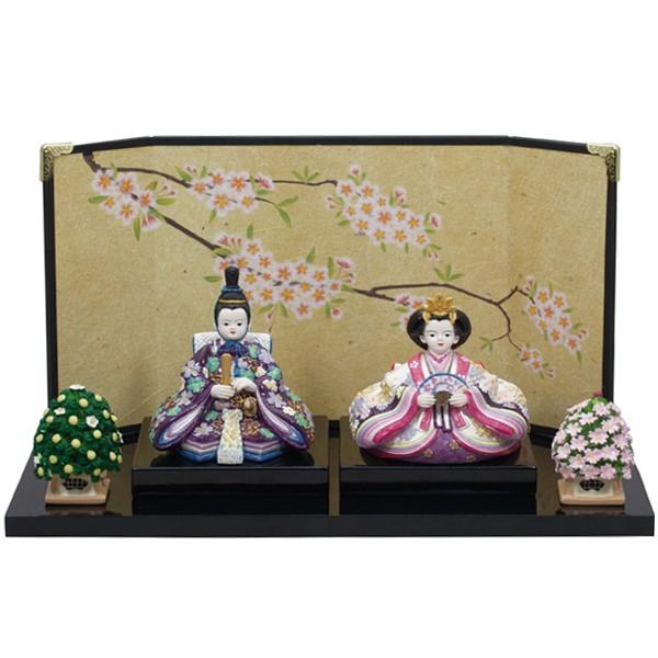 雛人形 ひめの紫都香 桜橘付 卓上ミニひな人形 陶器製 コンパクト 平飾り 初節句 女の子 ギフト 贈り物 プレゼント 雛祭り 3月3日 Lagence Sausheim Fr
