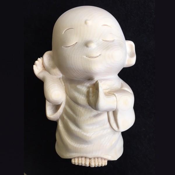 耳の大きなお地蔵様　地蔵　石仏　仏像　仏教美術　江戸時代　新潟県　高さ約42cm 檜一杢彫り聞嬉耳地蔵様 (送料無料 木彫り仏像 開運 招福 金運 願い