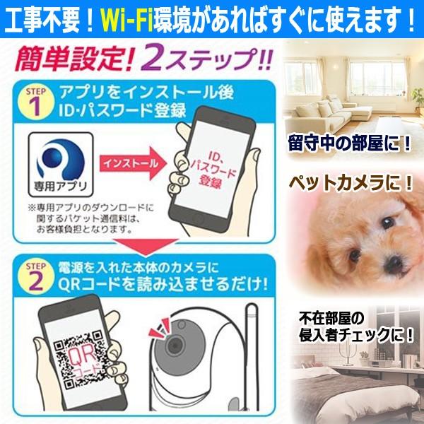 スマホで外出先から室内を確認！Wi-Fiライブカメラ (防犯 監視
