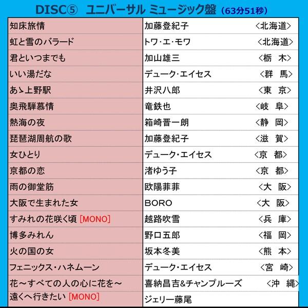 「名曲街のうた」CD-BOX5枚組セット (1950年代から1980年代のヒット曲 90曲 歌謡曲CDセット 全国の街のうた 昭和のヒット曲)｜premium-pony｜07