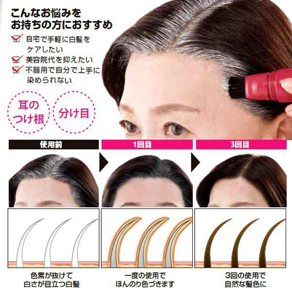 ピンポイント白髪染め5分で染める！クイックヤングヘアカラー[3点