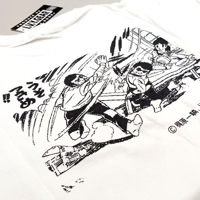 巨人の星Tシャツ 星一徹 アニメTシャツ ホワイト 白 ちゃぶ台返し