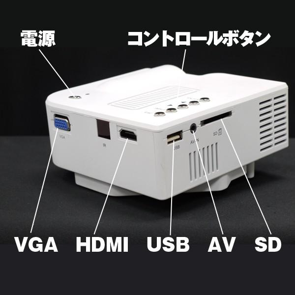 FULL HDコンパクトLEDプロジェクター(スクリーン,小型,家庭用,FULLHD,LED投影,シアター,高画質,最大80インチ,DVD,映画)｜premium-pony｜03