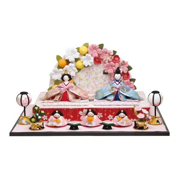 お気にいる ひな人形 おひなさま 舞桜雛 卓上ひな人形 雛人形 コンパクト ちりめん 可愛い お雛様 女雛 雄雛 三人官女 初節句 お祝い ギフト 美しい Zoetalentsolutions Com