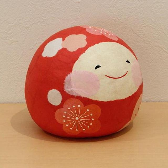 日本製 達磨 （ちぎり和紙 花笑みだるま 大）開運祈願 招福 だるま人形