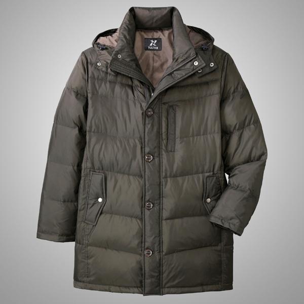 タグ付ダウンハーフコート　軽量 敬老の日 TULTEX（タルテックス）フード付きダウンハーフコート