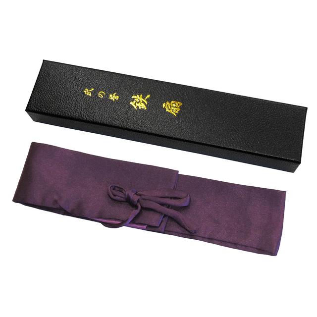 鉄扇8寸／徳川家康 金家紋入（扇子袋付き 白鉄扇 尾形刀剣 武将 丸に