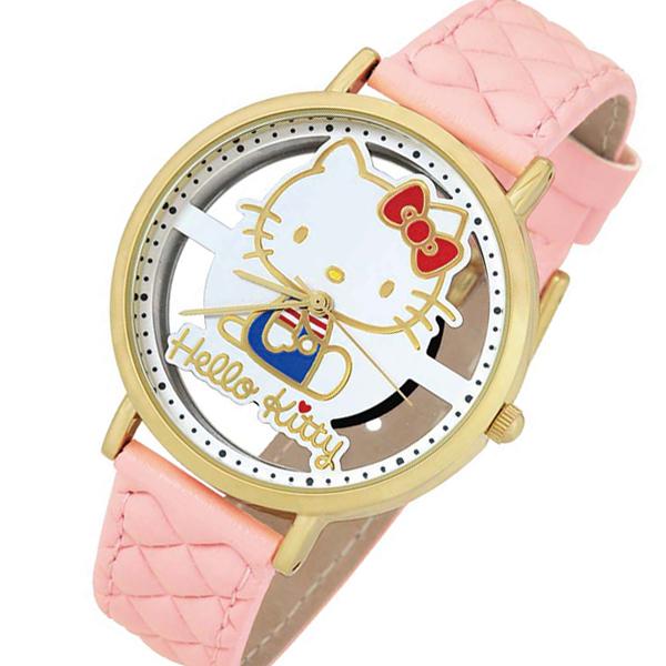 ハローキティ 10点セット 日本製「レディース腕時計ハローキティスケルトンウォッチ」SF