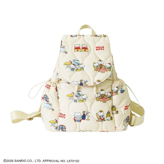 ハローキティ キルティングバッグパック 爆買 HelloKitty リュック