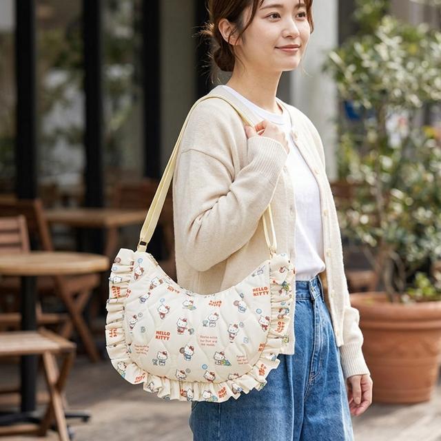 ハローキティ キルティングフリルショルダー 爆買 HelloKitty ハロー