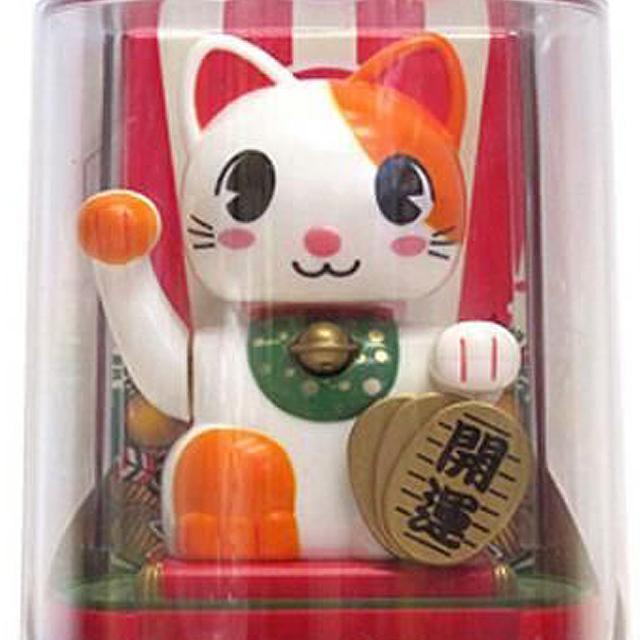ソーラートイ 福福招き猫 電池不要 動く人形 日本土産 玩具 おもちゃ
