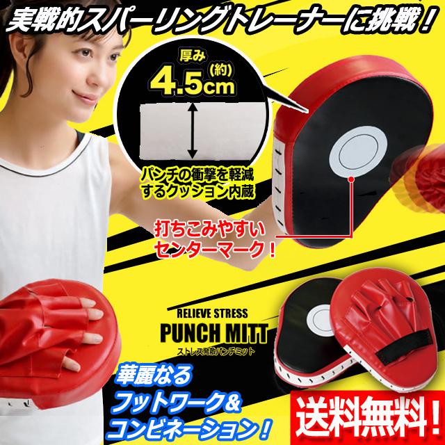 ボクササイズ階級チャンピオン！クッション内蔵パンチミット ジャブ