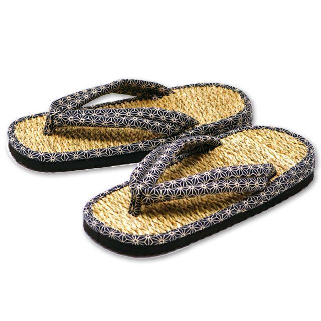 自然草100％荒縄凹凸で足裏爽快刺激！京彩民芸縄草履 (サンダル 素足