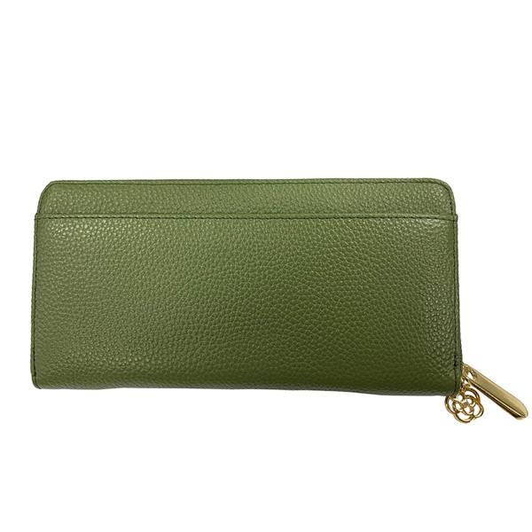 ラッキーカラーVer.コインスルー本革ラウンドZIPウォレット (開運財布