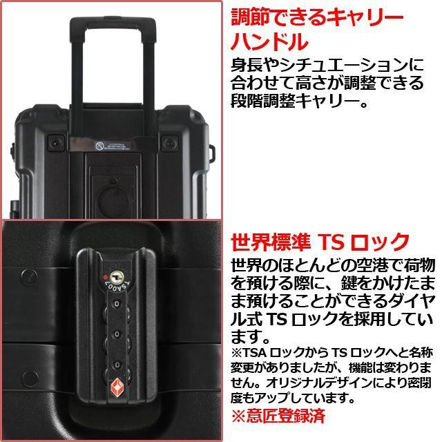 トラベル用スーツケース「ペットボトル・折り畳み傘収納可能LEGEND