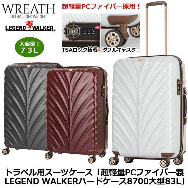トラベル用スーツケース「超軽量PCファイバー製LEGEND WALKERハード