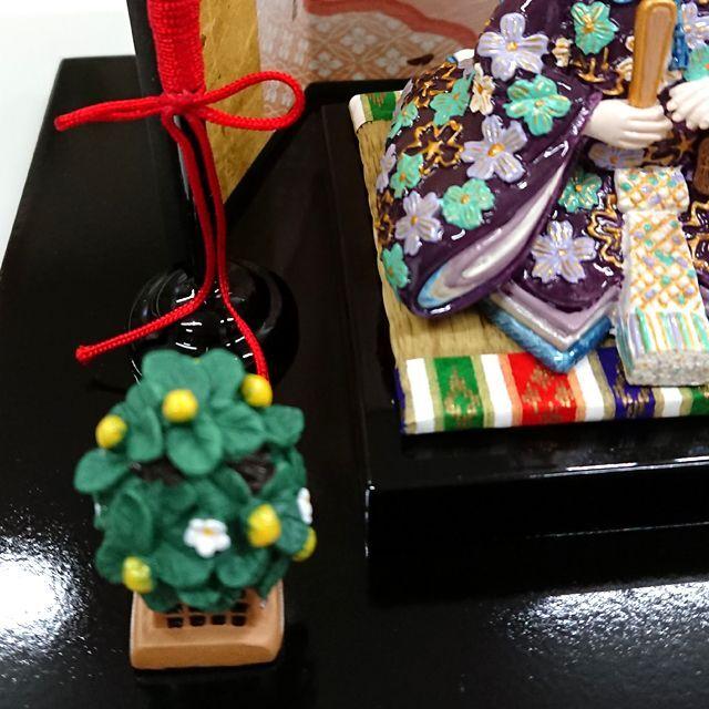 雛人形・内裏雛紫都香燭台付和紙屏風 (卓上 ミニひな人形 コンパクト