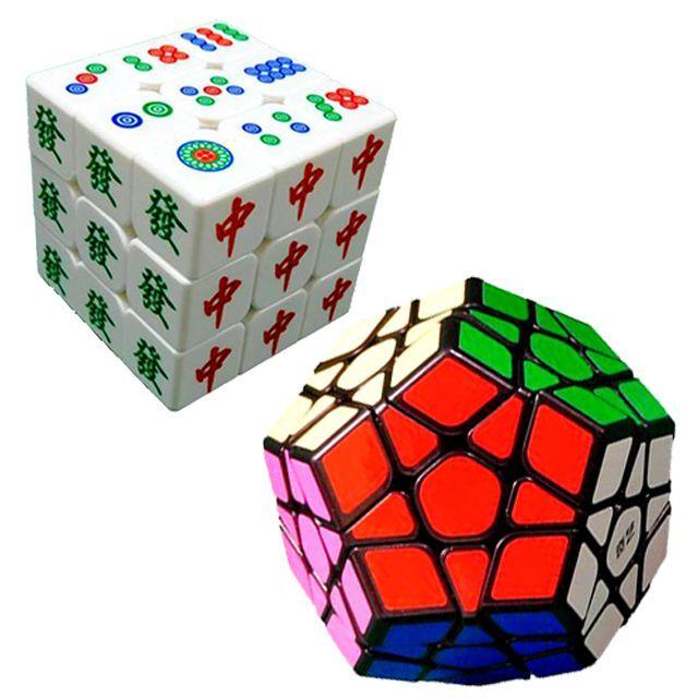 麻雀キューブ3×3＆12面メガミンクススピードマジックキューブセット