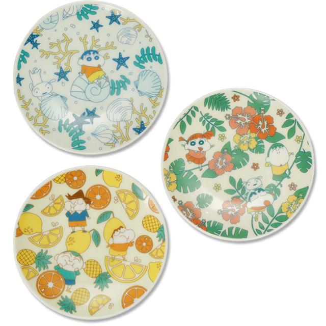 Moser クリスタル小皿 小物入れ3色セット クレヨンしんちゃん わくわくアドベンチャー豆皿3柄セット 9cm 小皿