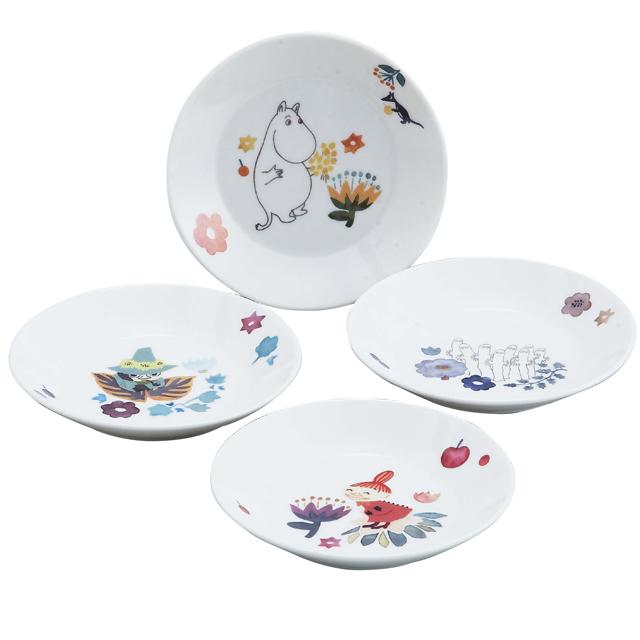 ムーミンハーバリウムプレートセット 爆買 MOOMIN ムーミン食器 中皿4