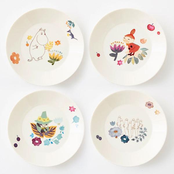 ムーミンハーバリウムプレートセット 爆買 MOOMIN ムーミン食器 中皿4