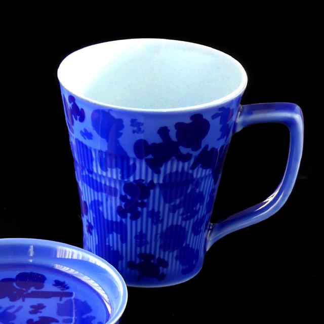 スヌーピー香蘭社 うすルリシルエット マグブルー マグカップ 330ml