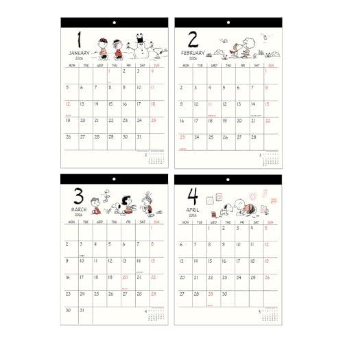 サンスター文具 スヌーピー 2026年 カレンダー 壁掛け PEANUTS