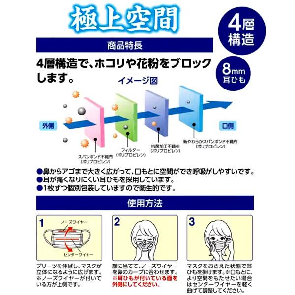 リブ・ラボラトリーズ 極上空間 マスク ふつうサイズ 4層プレミアム