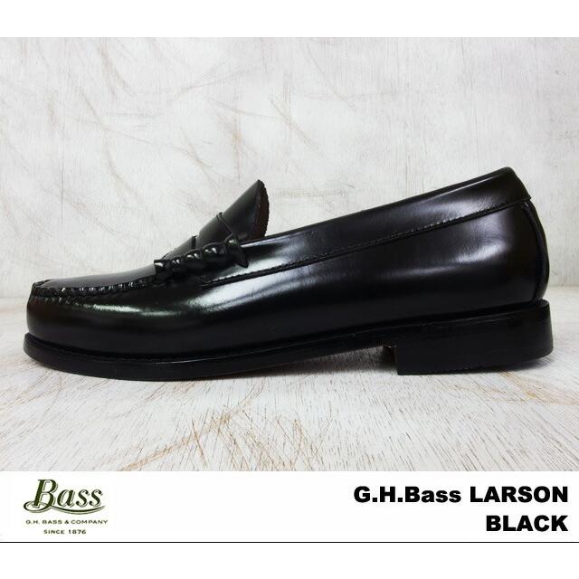 バス ローファー ジーエイチバス ラーソン ブラック G.H.Bass LARSON BLACK メンズ シューズ ローファー Eワイズ